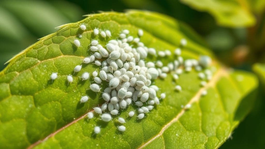 Planta con plaga de cochinilla